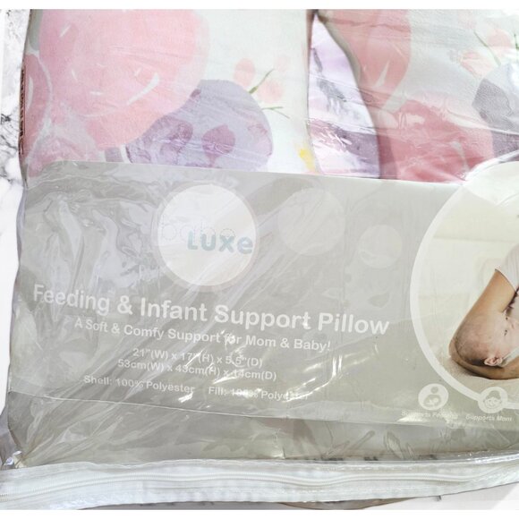 Babe Luxe Feeding & Infant Support U-Shaped Pillow Cushion 21"x17" NEW - Picture 4 of 6